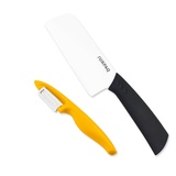信柏 创意厨房两件套 6.5寸菜刀+环保削皮器(黑+黄)