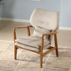 【百伽】美式乡村 时尚休闲 实木扶手 小户型 实木沙发椅