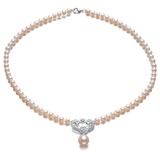 Lux-women-5A级天然淡水珍珠925银锆石项链-华贵系列-眷恋