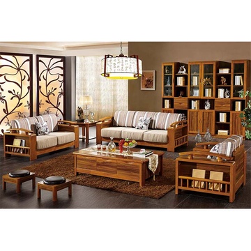 13商品编号:8002474905现代中式柚木色客厅组合沙发新美家具沙发