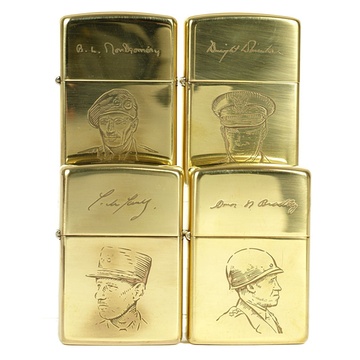 芝宝zippo打火机 c94s 94年年度版之诺曼底登陆四大将军