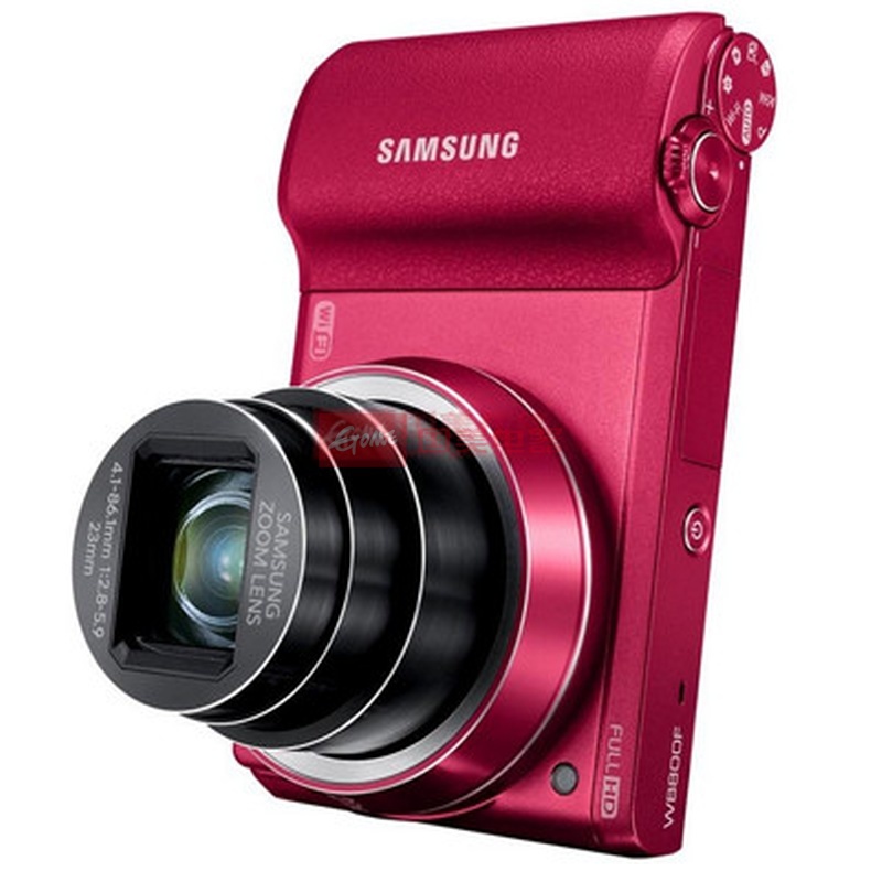 三星(samsung) wb800f 21倍光学变焦 1600万像素 智能wif(红色)