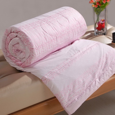 维众超柔印花夏凉被子被芯空调被(s1310粉色 200*230)