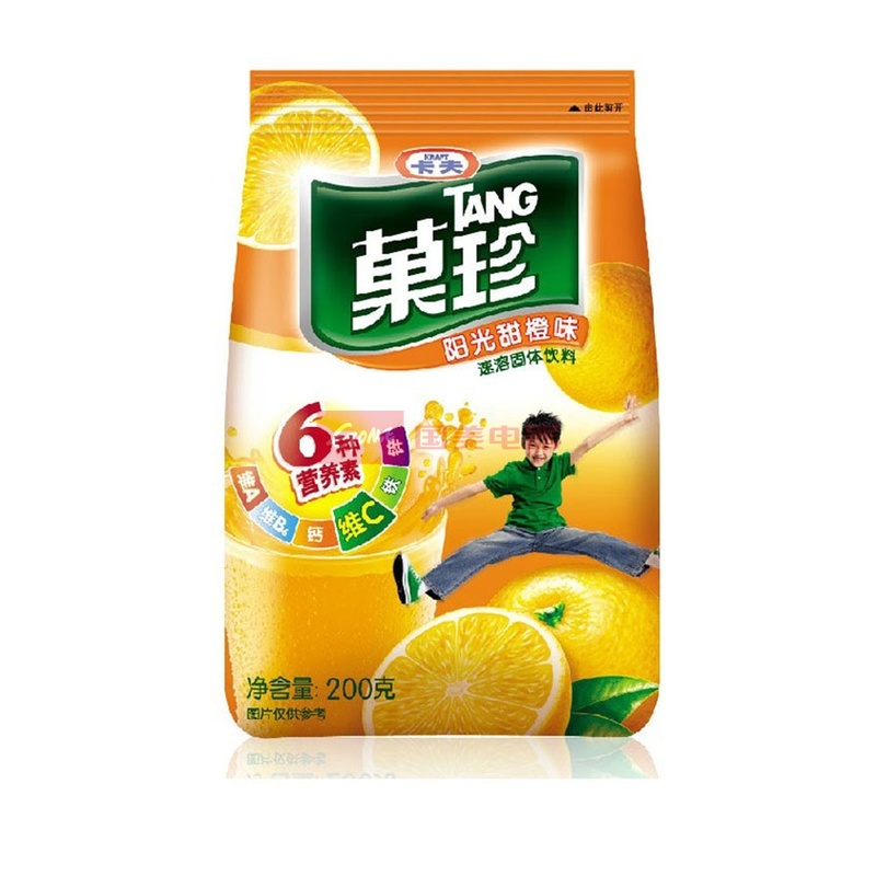 果珍阳光甜橙口味速溶固体饮料袋装200g菓珍冲饮