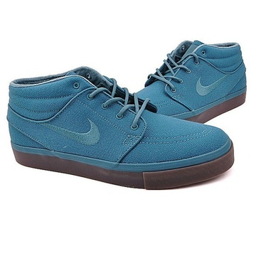 nike耐克男鞋板鞋布面中帮滑板运动文化鞋443095330矿石青43