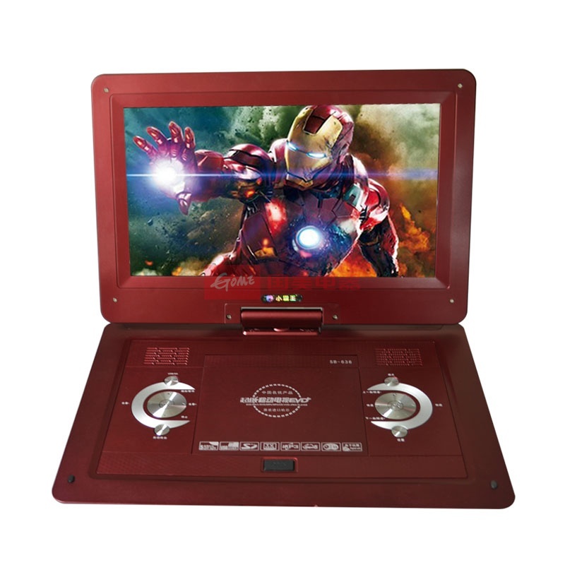 【小霸王sb-636高清播放器红色】小霸王高清移动电视dvd sb-636 13.