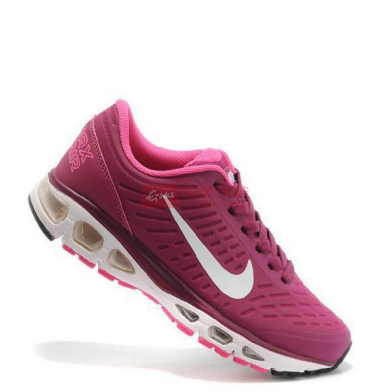 nike耐克女鞋正品2013air max气垫跑步鞋555415(酒红白 37.5)
