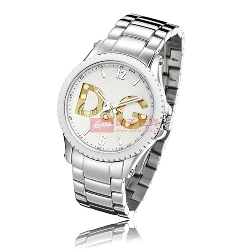 d&g 杜嘉班纳手表时尚钢带男表dw0703 dw0710(白色盘)