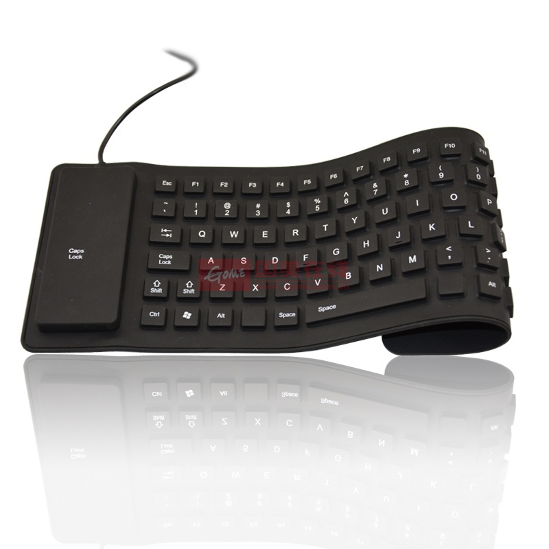 【琨埴】85黑色软键盘 外接键盘 正常出货 能防水 可折叠的键盘 超薄