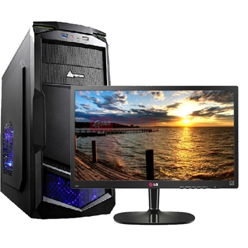 5寸液晶显示器 电脑主机(lg 22m35a-b 加