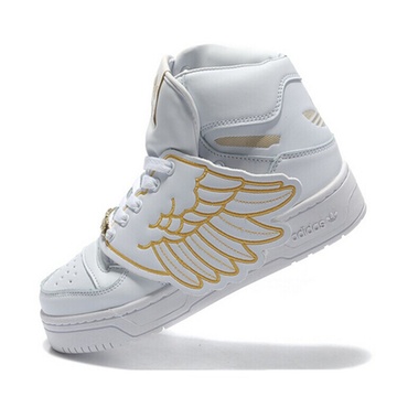 adidas阿迪达斯三叶草翅膀鞋jeremyscott天使之翼男女鞋白金色36