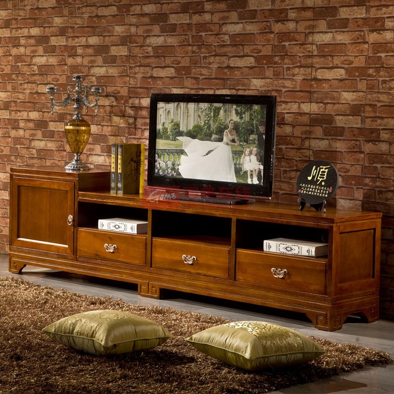 爱尚妮家具 中式实木电视柜 2.