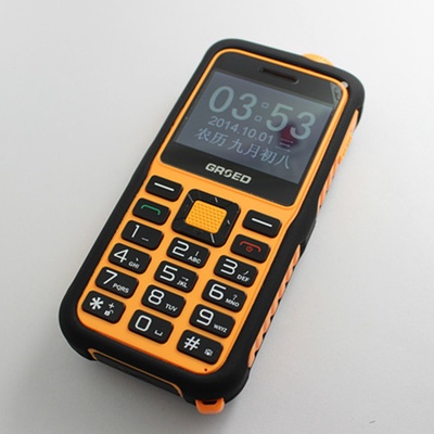 金圣达新款电霸二代e8000户外三防直板按键老人手机超长待机包邮(黄色