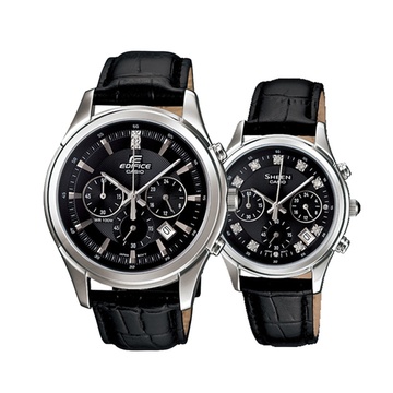 【卡西欧efr517 she5023日韩品牌表黑黑】卡西欧(casio)时尚优雅魅力