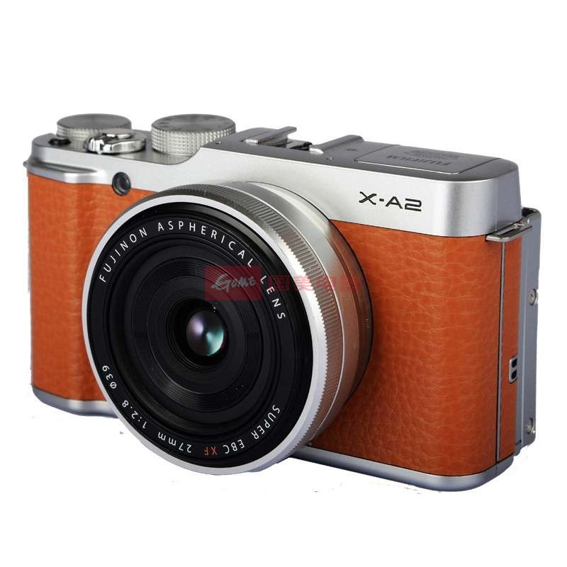 富士fujifilmxa2xf27mm镜头微型单电套机xa227mmxa2棕色套餐四