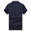 凯德申 男士格纹商务休闲POLO衫 短袖T恤 2015新款 P5006(蓝色 XXXL)