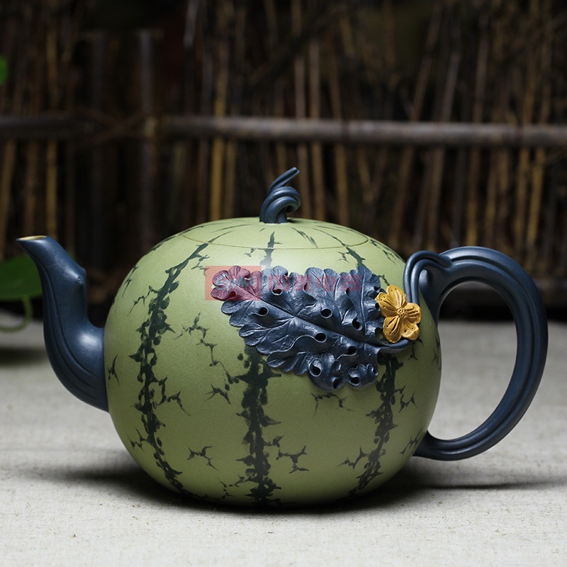 名壶秋月 宜兴紫砂壶 西瓜壶 名家范晓芳全手工 段泥【图片 价格 品牌