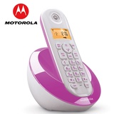 摩托罗拉(MOTOROLA)C601C电话机座机家用子母机数字无绳电话单机办公电话(粉色 C601C粉单主机)