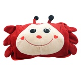 可爱小螃蟹双插手热水袋/电暖袋 未注水--大红色