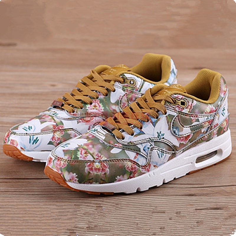耐克2015新款 nike wmnsairmax 1ultra paris 87城市花系列女跑步鞋