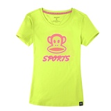 PaulFrank 大嘴猴夏装新款女式运动短袖T恤PSD52CE6083(sports-荧光绿 XL)