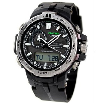 卡西欧登山表 户外太阳能运动男士手表prw-6000-1d正品casio男表