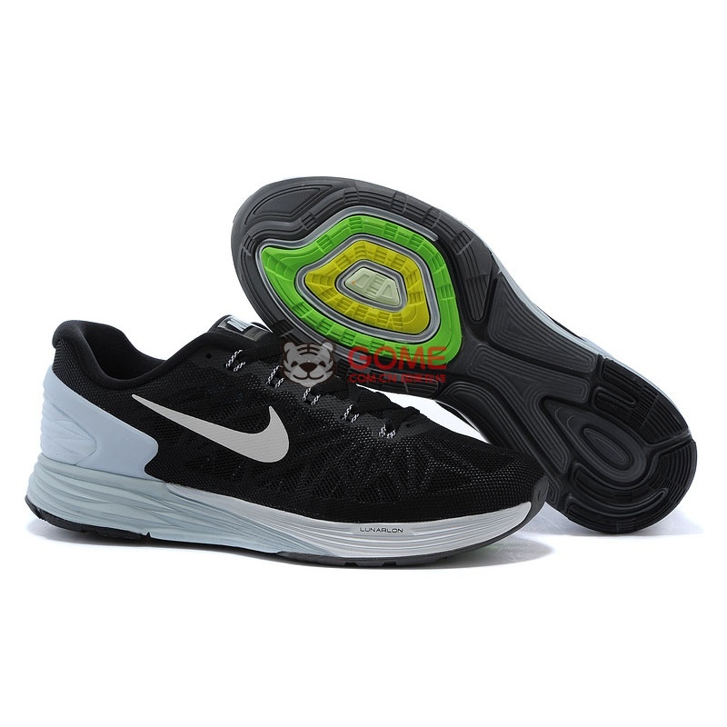 耐克nike 登月 6代 透气网面 男女 运动鞋 跑步鞋 男鞋 女鞋(黑白 42)