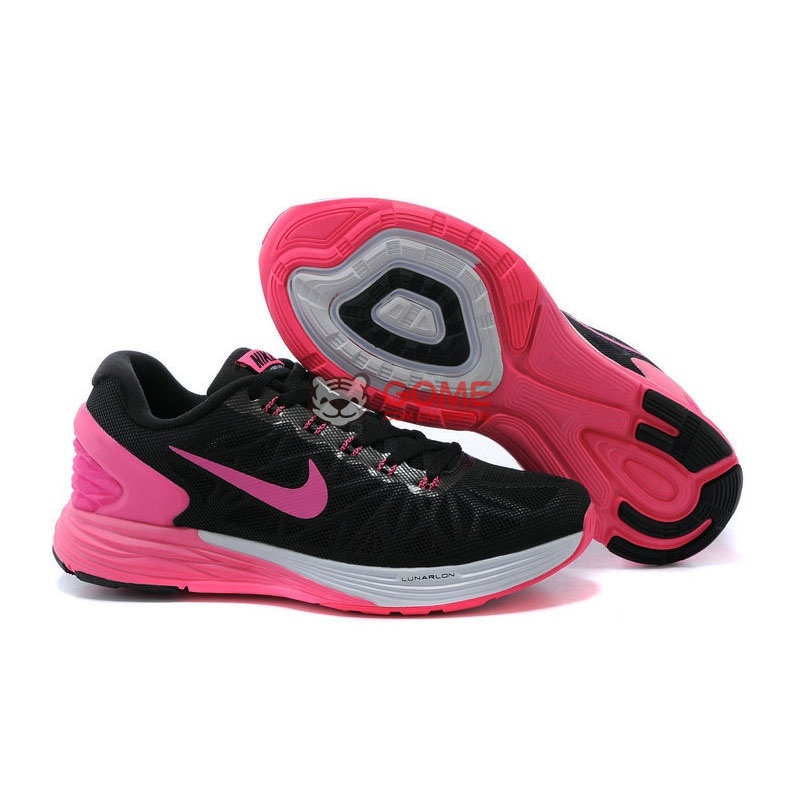 耐克nike 登月 6代 透气网面 男女 运动鞋 跑步鞋 男鞋 女鞋(黑桃粉红