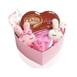 德芙巧克力心语心型创意礼盒98g美人兔送贺卡生日情人节 节日礼物