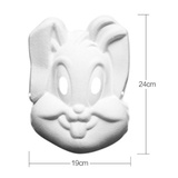 圣诞节diy面具白色批发纸浆面具白坯白模绘画 幼儿园DIY手工材料EF25668(兔子)