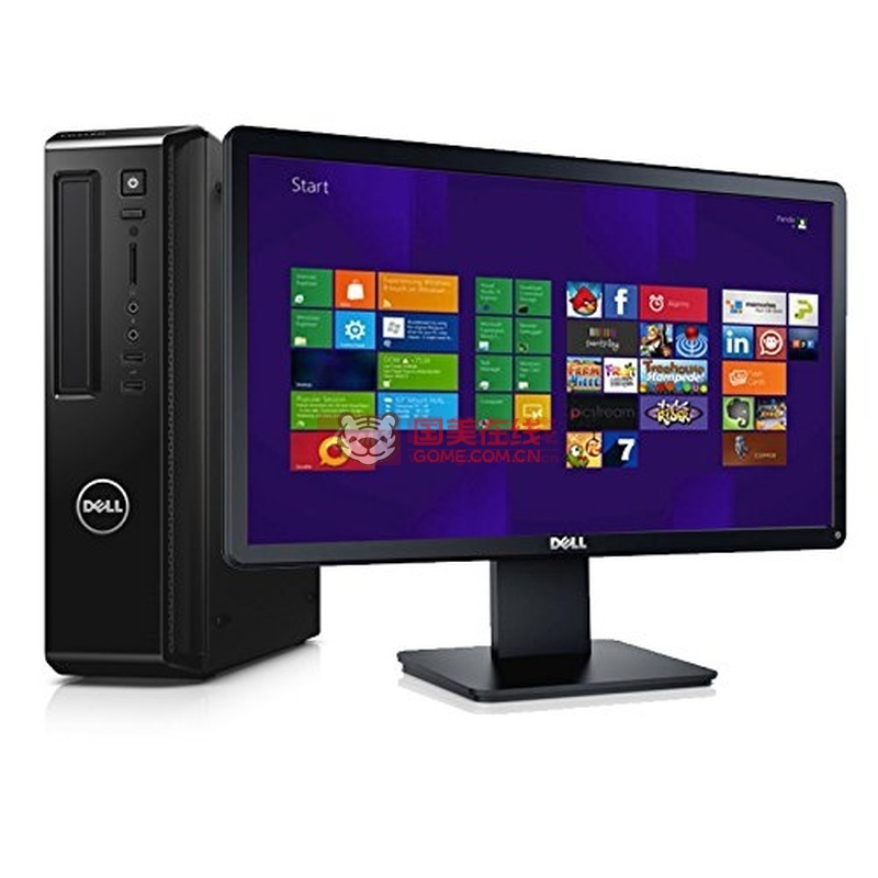 台式电脑 g1840 4g 500g 集显 win7(含23英寸p2314h显示器)戴尔3800