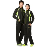 ADIBO艾迪宝羽毛球服长袖上衣外套+下装长裤新款男女款运动服套装(女款(A822+A722)M)