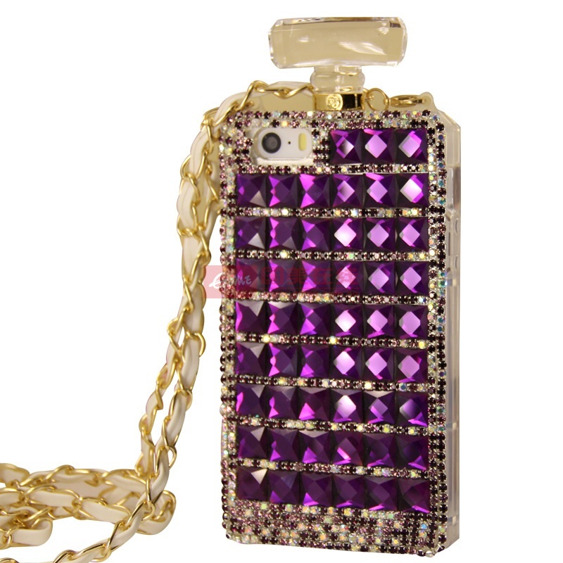 【法威仕其它手机保护套葡萄紫色钻图片】bulbar 水钻香水瓶带挂链