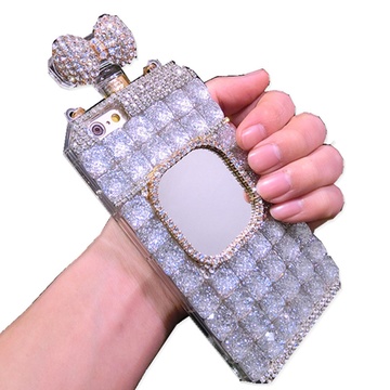 bulbar 水钻香水瓶带挂链手机壳硅胶套保护壳套 适用于oppo x9007/x