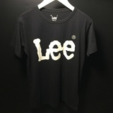 Lee男士短袖t恤 2016夏季新款时尚印花经典logo纯棉圆领男t恤(黑色2 M)