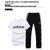 阿迪达斯夏季运动套装男士纯棉短袖T恤薄款透气青年休闲长裤(黑白 S)